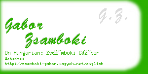 gabor zsamboki business card